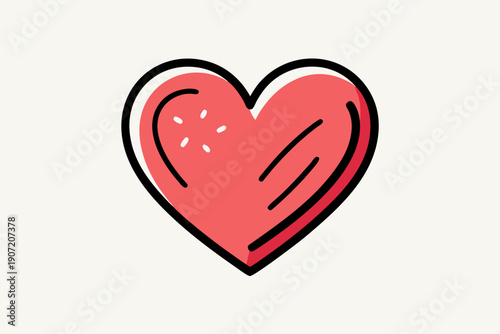 Love and valentine heard icon