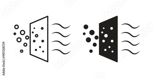 Air purification icon Thin Collection. Editable Stroke. Suitable for Websites