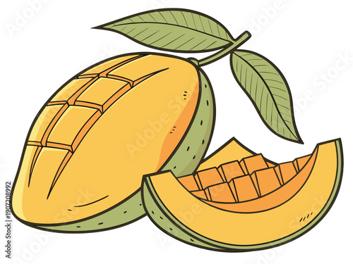 vector illustration of an mango