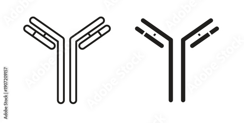 Antibody icon Thin Collection. Editable Stroke. Suitable for Websites