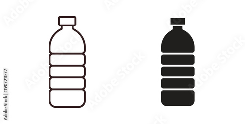 Bottle water icon Thin Collection. Editable Stroke. Suitable for Websites