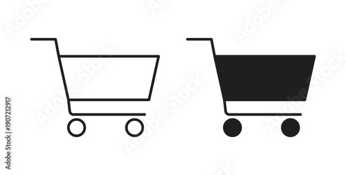Cart icon Thin Collection. Editable Stroke. Suitable for Websites