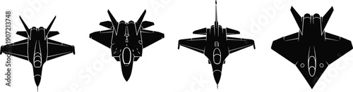 Fighter, Jet, Aircraft, Airplane, Military, Aviation, Warplane, Silhouette, Defense, Airforce, 