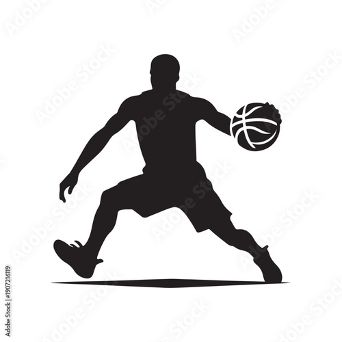 basketball crossover vector silhouette clip art logo design illustration.  abstract basketball icon collection