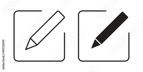 Edit icon Thin Collection. Editable Stroke. Suitable for Websites