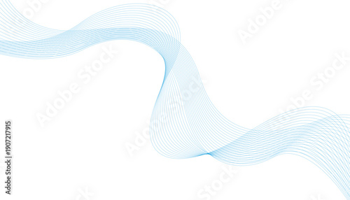Vector Abstract blue blend digital wave lines and technology transparent background. Minimal carve wavy white flowing wave lines and glowing moving line. Futuristic sound wave lines background