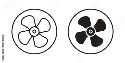Fan icon Thin Collection. Editable Stroke. Suitable for Websites