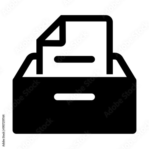 ファイルボックスのアイコン　書類管理・保管資料のイメージ