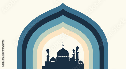 Ramadhan Flat Minimalist Vector Illustration