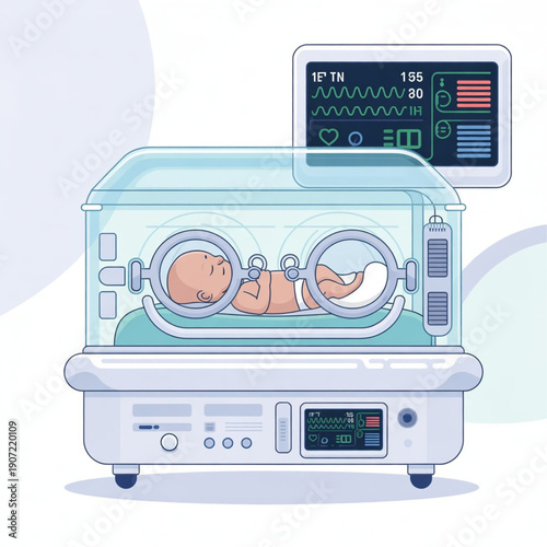Smart Neonatal Incubator Monitoring Vector