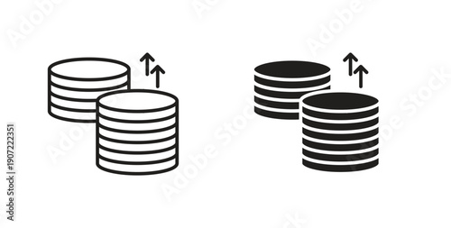 High revenue icon Thin Collection. Editable Stroke. Suitable for Websites