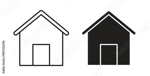 Home icon Thin Collection. Editable Stroke. Suitable for Websites