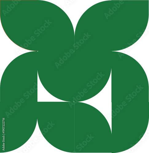 Abstract Green Geometric Lattice Pattern