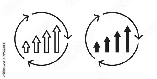 Improvement icon Thin Collection. Editable Stroke. Suitable for Websites