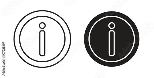 Info icon Thin Collection. Editable Stroke. Suitable for Websites