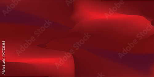 An abstract background features a gradient of red and dark red colors, creating a smooth, wave-like transition.