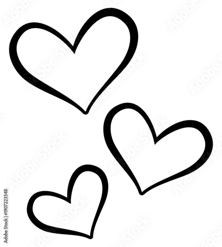 Hearts | 3 Heart Shapes | Vector Art