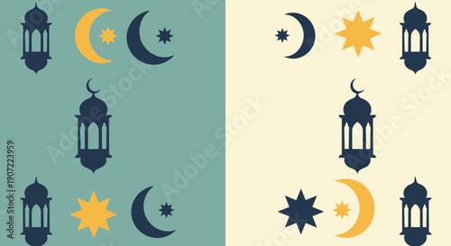 Ramadhan Flat Minimalist Vector Illustration