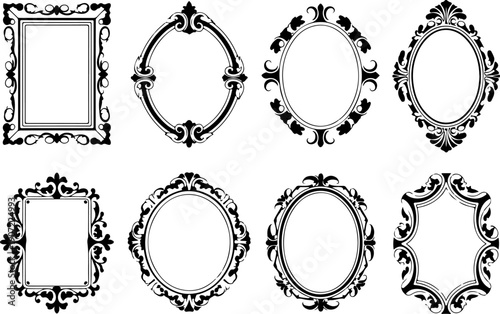 Elegant Vintage Ornamental Frame Collection Vector Set