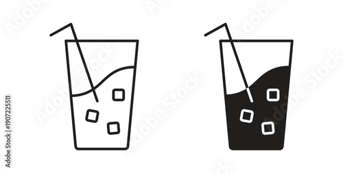 Lemonade icon Thin Collection. Editable Stroke. Suitable for Websites