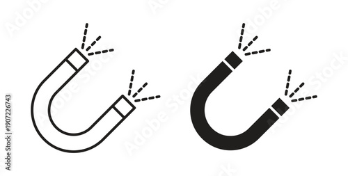 Magnet icon Thin Collection. Editable Stroke. Suitable for Websites