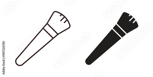 Makeup brush icon Thin Collection. Editable Stroke. Suitable for Websites