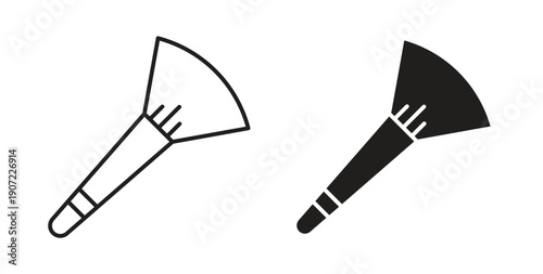 Makeup brush icon Thin Collection. Editable Stroke. Suitable for Websites