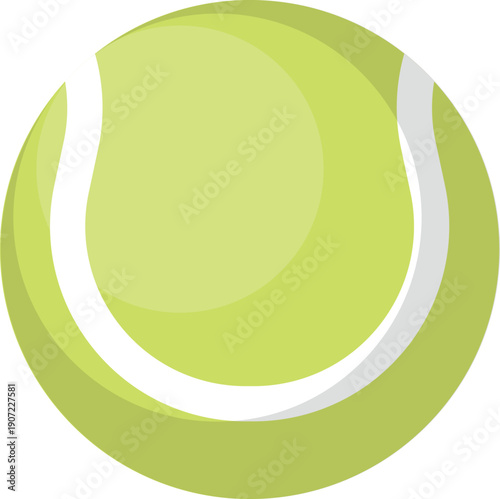 Tennis green ball cartoon icon. Sport game