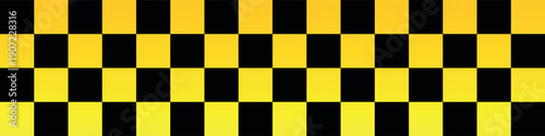 Checkered yellow black tape. Police border ribbon