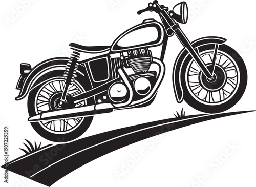 motorcycle on a white background