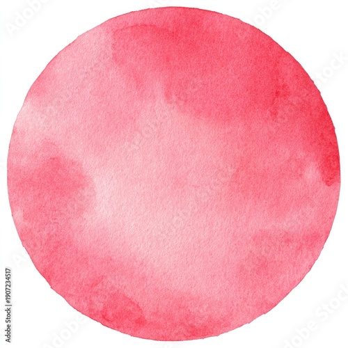 Abstract watercolor circle gradient in shades of red, smooth transitions