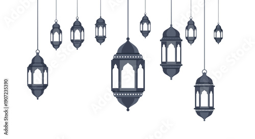 Lantern Ramadhan Flat Minimalist Vector Illustration