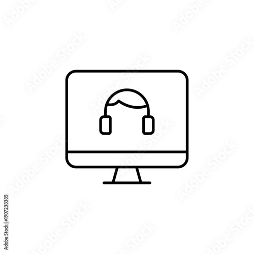 online assistance vector icon. flat sign for mobile concept and web design. Symbol, logo illustration. Vector graphics