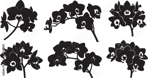 Wild Orchid Bloom Elements for Tropical Forests