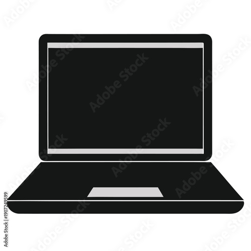 Vector illustration of laptop computer