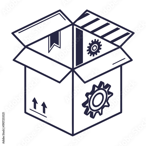 vector illustration of a box