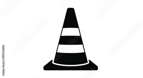 A simple black silhouette of a spray paint can on a white background