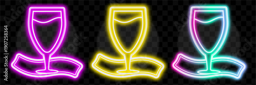 Bright Neon Drink Glasses