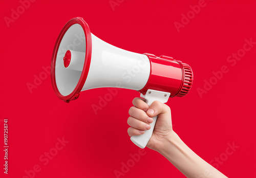 megaphone on white background