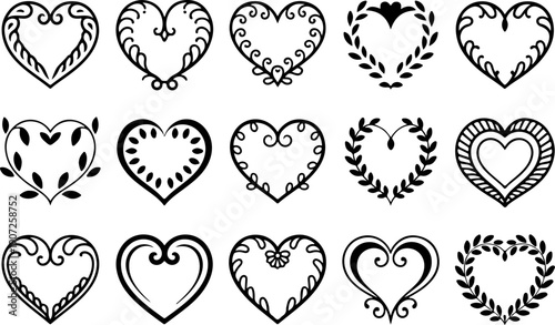 Heart Silhouette Mega Bundle – Romantic Love Vector Collection