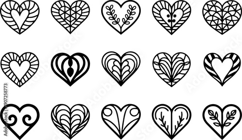 Heart Silhouette Mega Bundle – Romantic Love Vector Collection