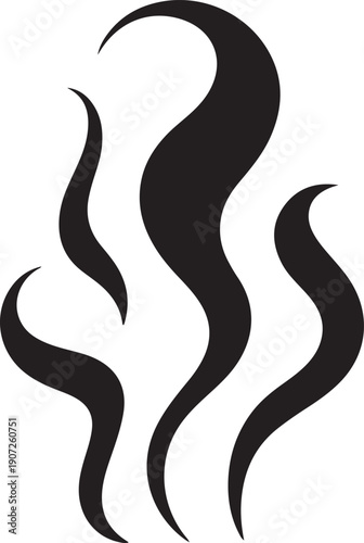 Steam smoke vector illustration depicting rising heat and hot vapor