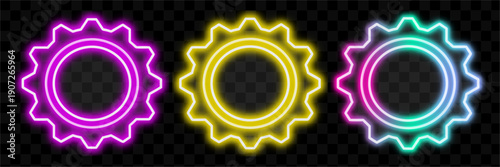 Neon Circle Frames Design