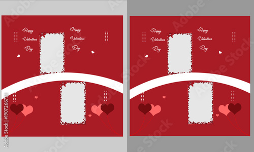 14 february romantic templet vector art