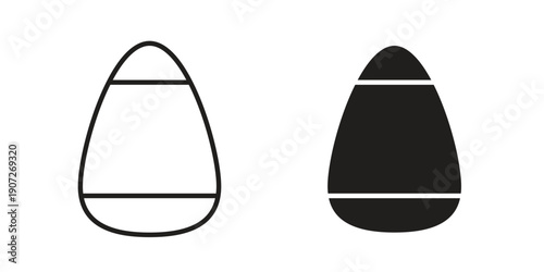 Candy Corn icon. Outline and flat icons collection. EPS10