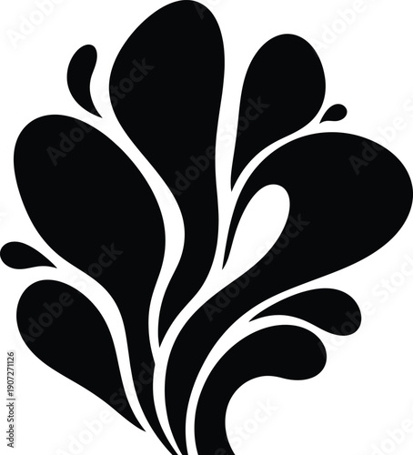 A gray paw print on a black background
