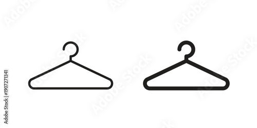 Clothes hanger icon. Outline and flat icons collection. EPS10