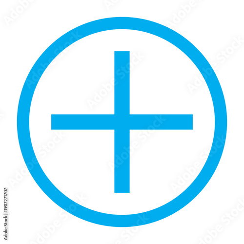 Plus and minus icon set with outline and solid circle symbols on transparent background