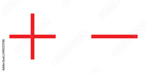 Circle button icons set, plus symbol, minus sign, cross mark, user interface collection, media control elements, simple outline design, minimal black icons, Vector illustration 