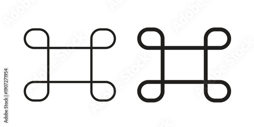 Command icon. Outline and flat icons collection. EPS10